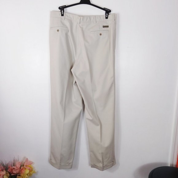 Savane Pants Savane Pleated Stretch Crosshatch Dresspants 38x32 Poshmark